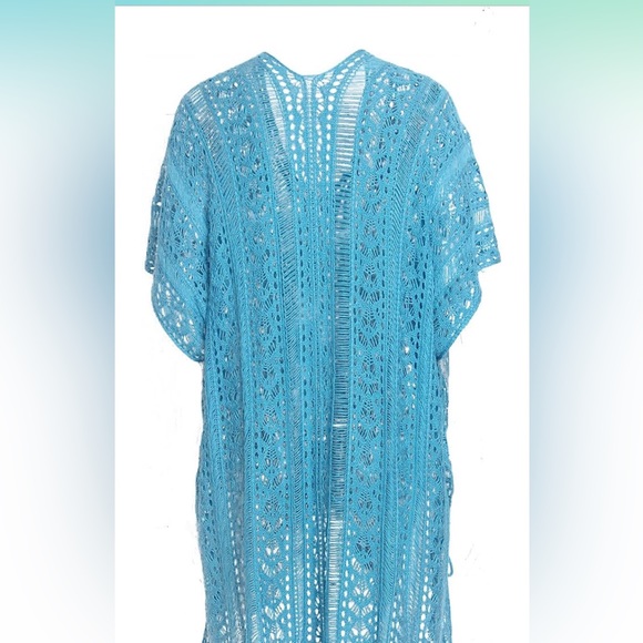 Beskie Bathing Suit Cover Up Bikini Swimsuit Crochet Beachwear one size fits - Picture 3 of 4